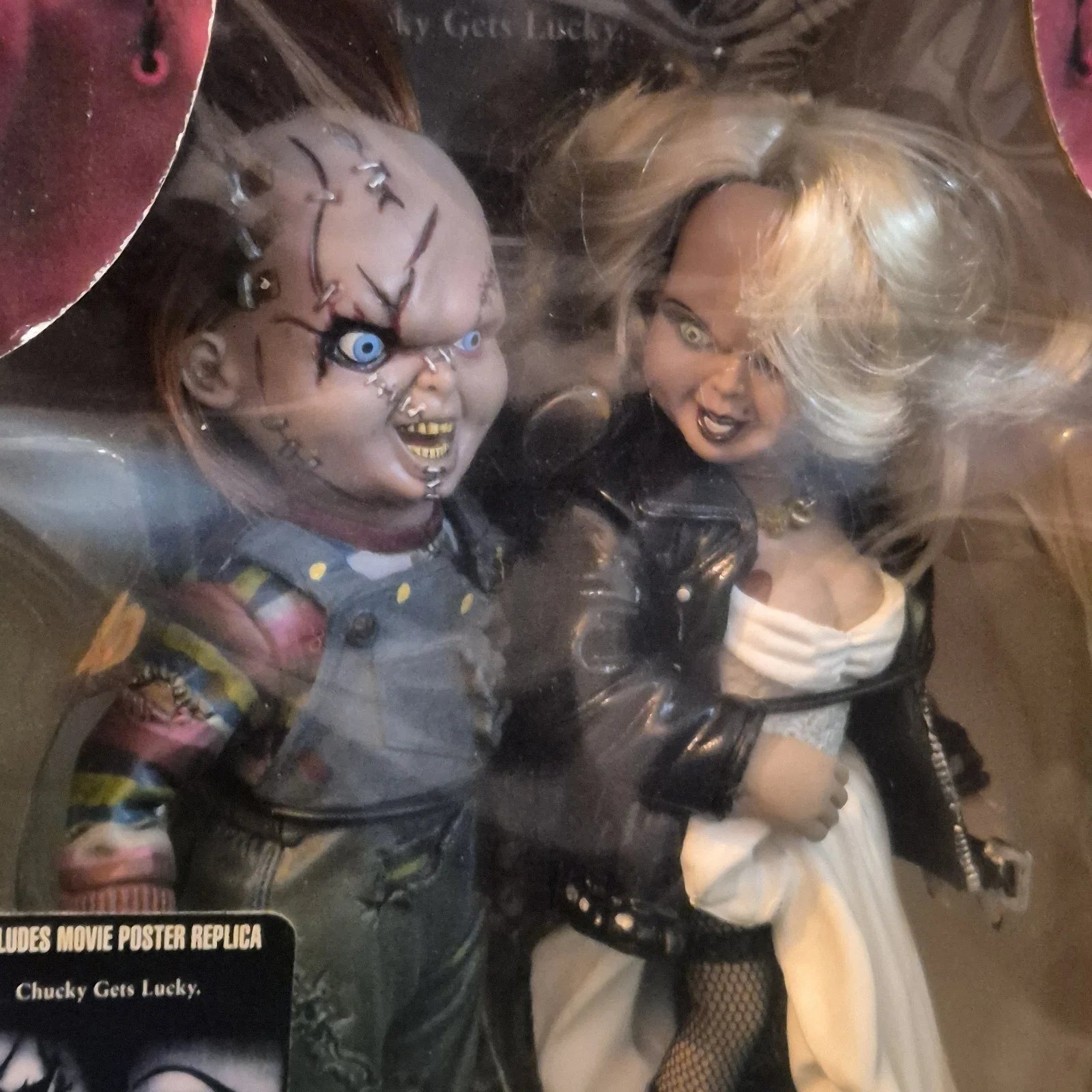 McFarlane Bride of Chucky Deluxe Boxed Set MIB 1999 Movie Maniacs Poster, изображение 2