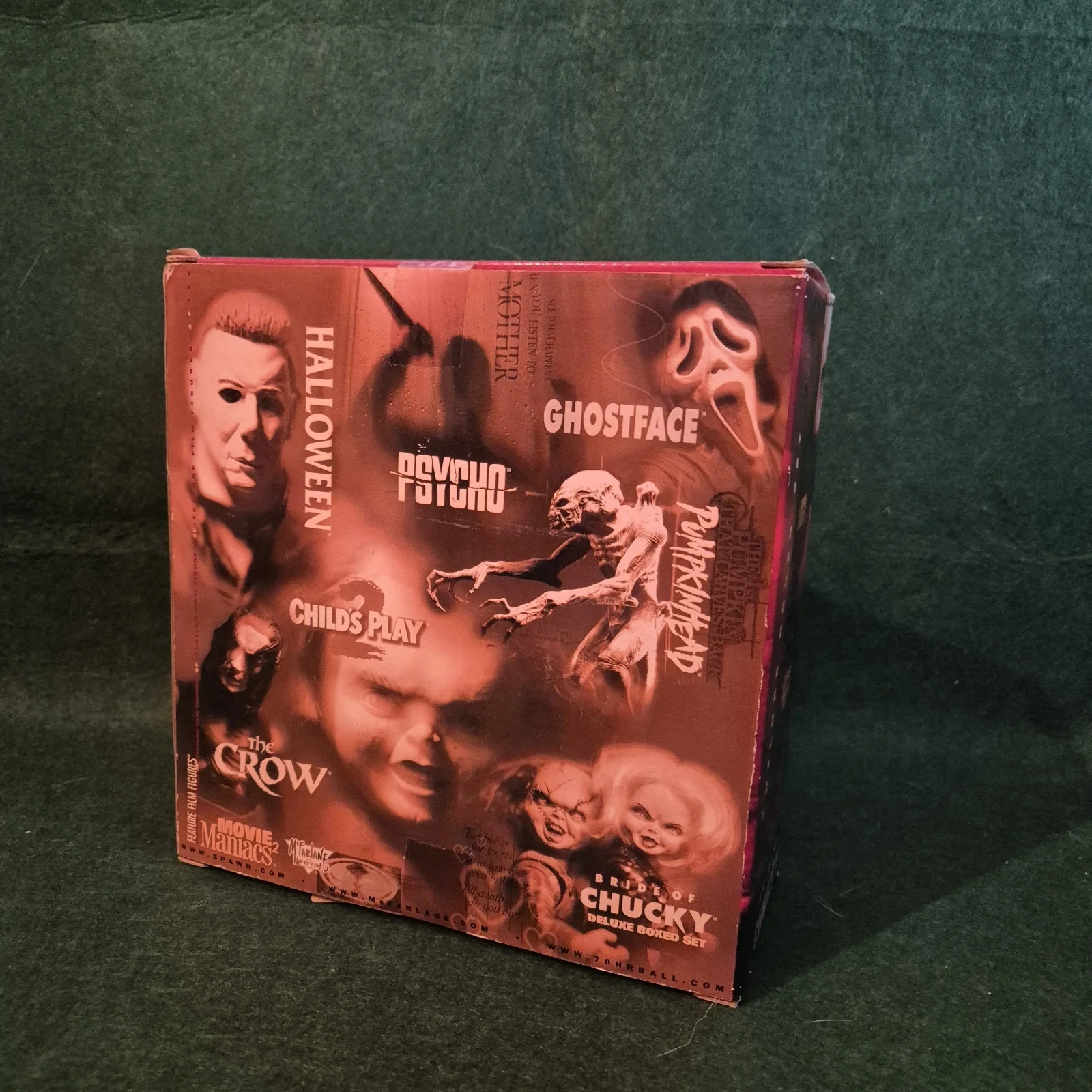 McFarlane Bride of Chucky Deluxe Boxed Set MIB 1999 Movie Maniacs Poster, изображение 3