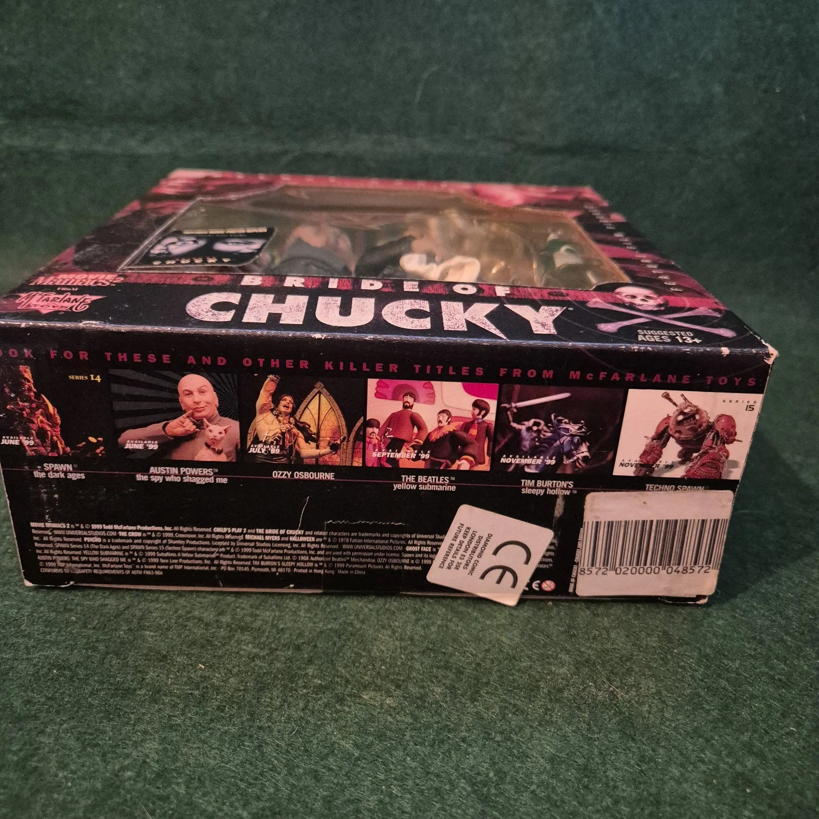 McFarlane Bride of Chucky Deluxe Boxed Set MIB 1999 Movie Maniacs Poster, изображение 5