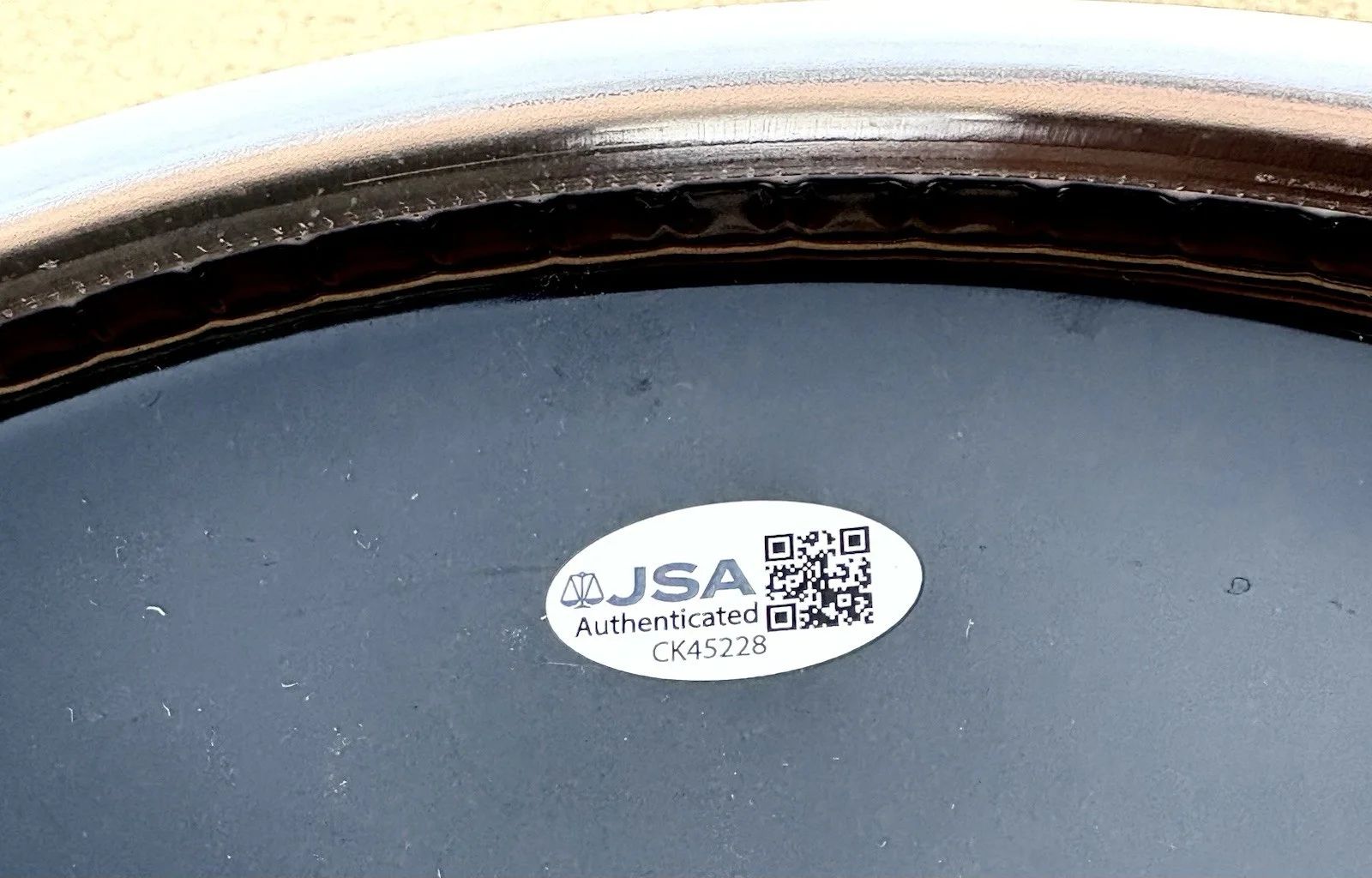 GEESE Max Bassin SIGNED 12” Drumhead JSA COA GETTING KILLED, image 2