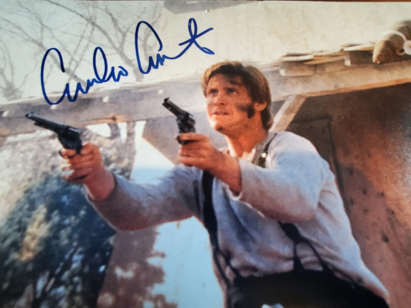 Emilio Estevez — Emilio Estevez signed / autographed Young Guns Photo 11x14 Beckett authenticated, image 2