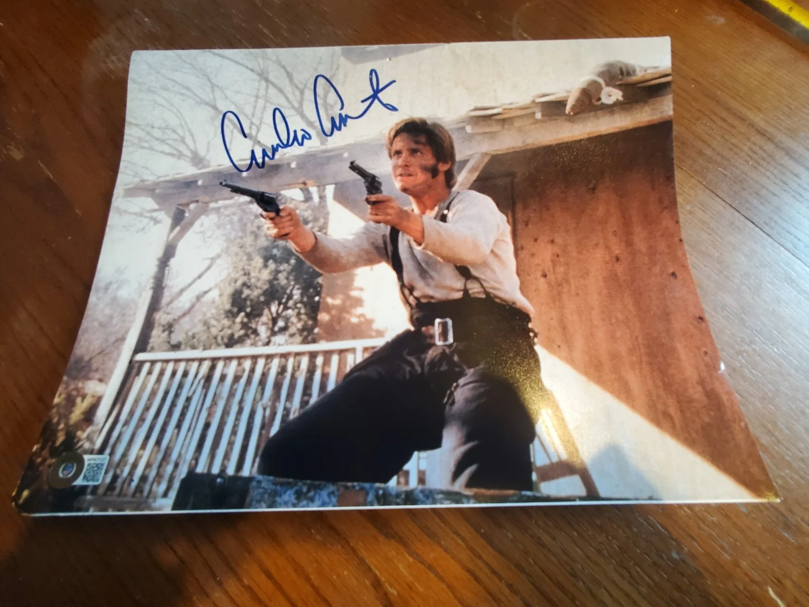 Emilio Estevez — Emilio Estevez signed / autographed Young Guns Photo 11x14 Beckett authenticated, image 3