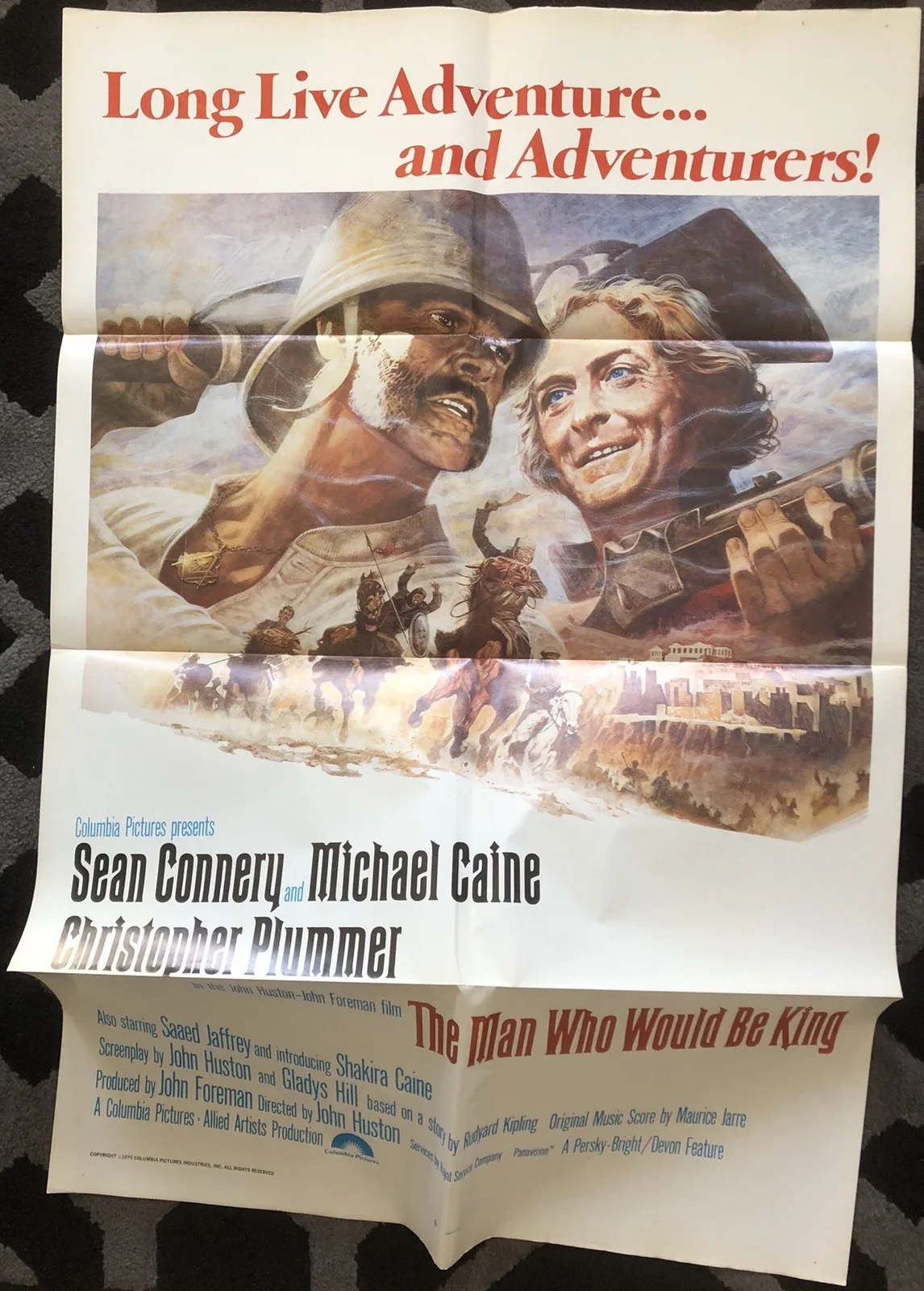 THE MAN WHO WOULD BE KING 1975 ORIGINAL U.S. 1-SHEET POSTER NEAR MINT, image 2
