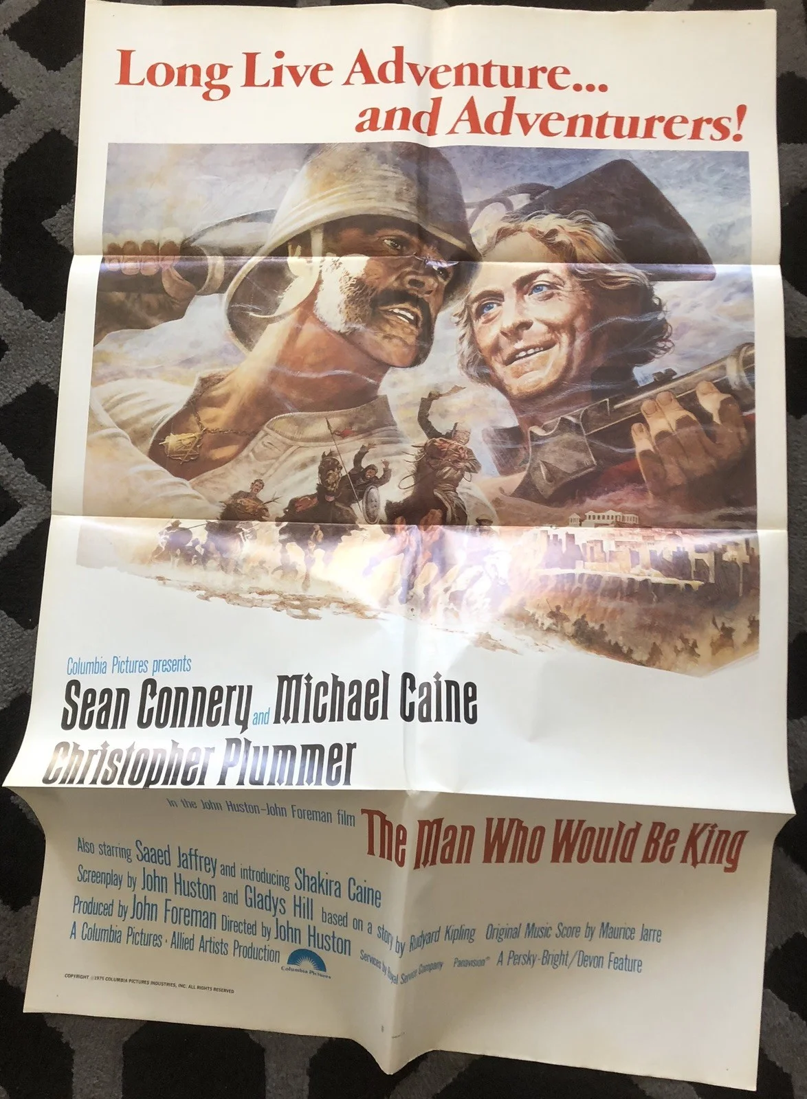 THE MAN WHO WOULD BE KING 1975 ORIGINAL U.S. 1-SHEET POSTER NEAR MINT, image 3