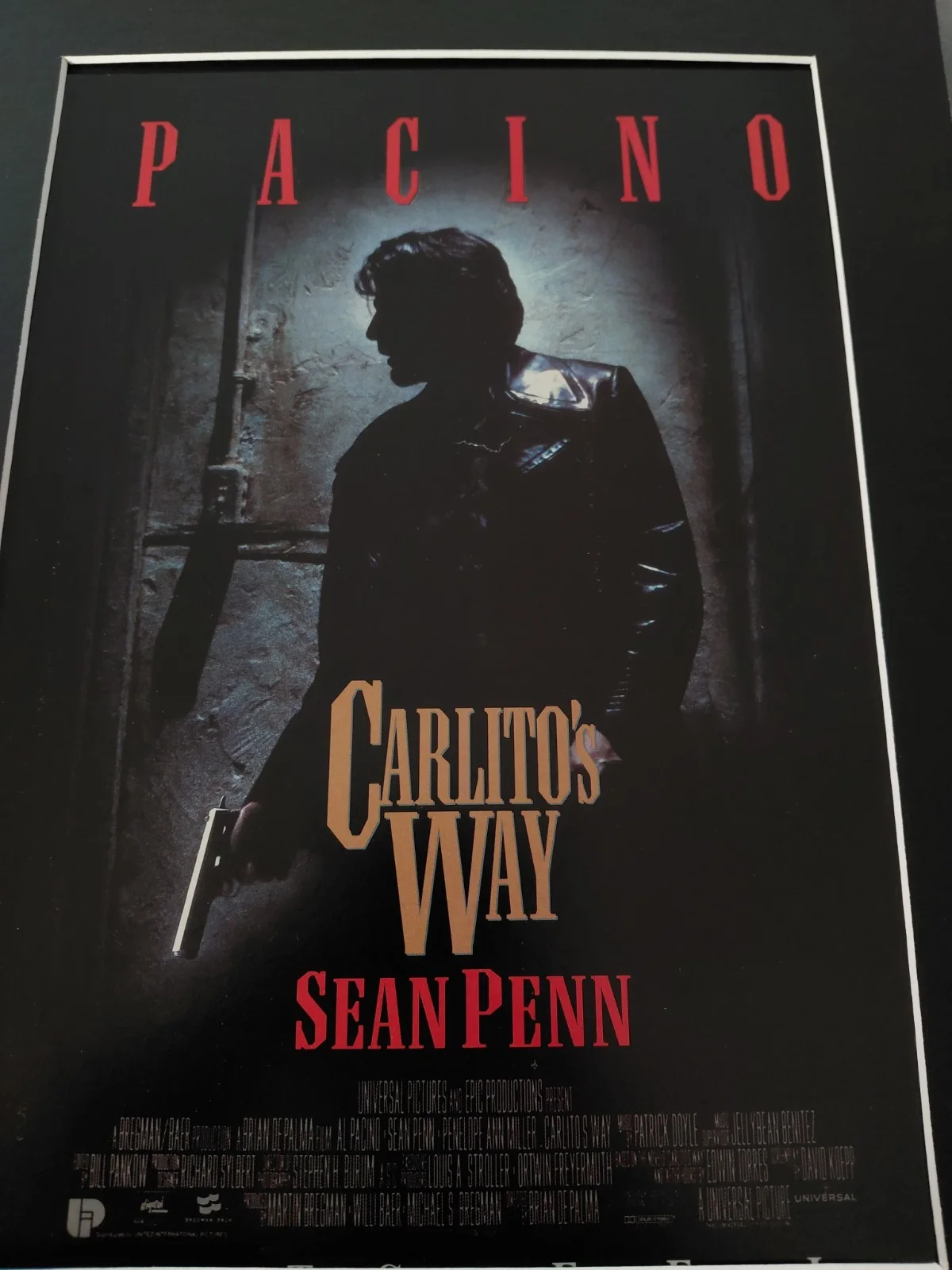 Carlito's Way Movie Poster Original Movie Advert Mounted 14x11", изображение 2