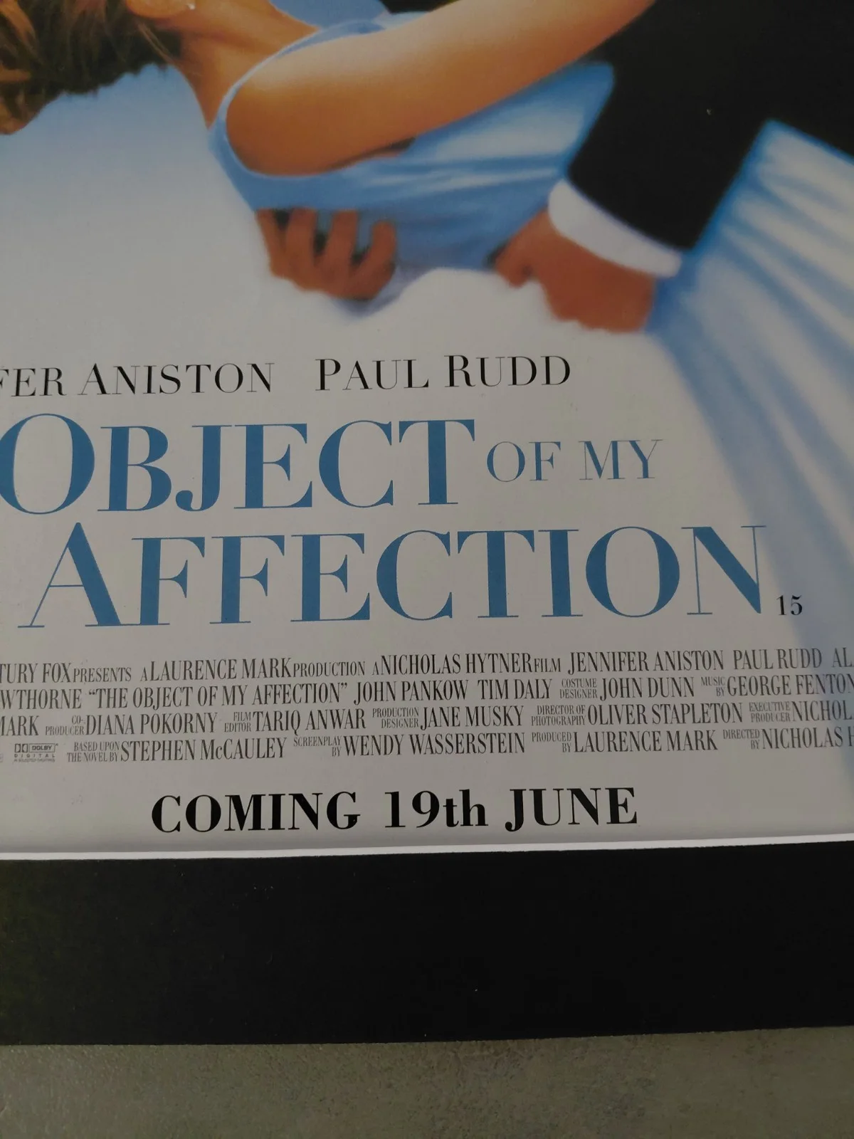 The Object Of My Affection Movie Poster Original Movie Advert Mounted 14x11", изображение 3