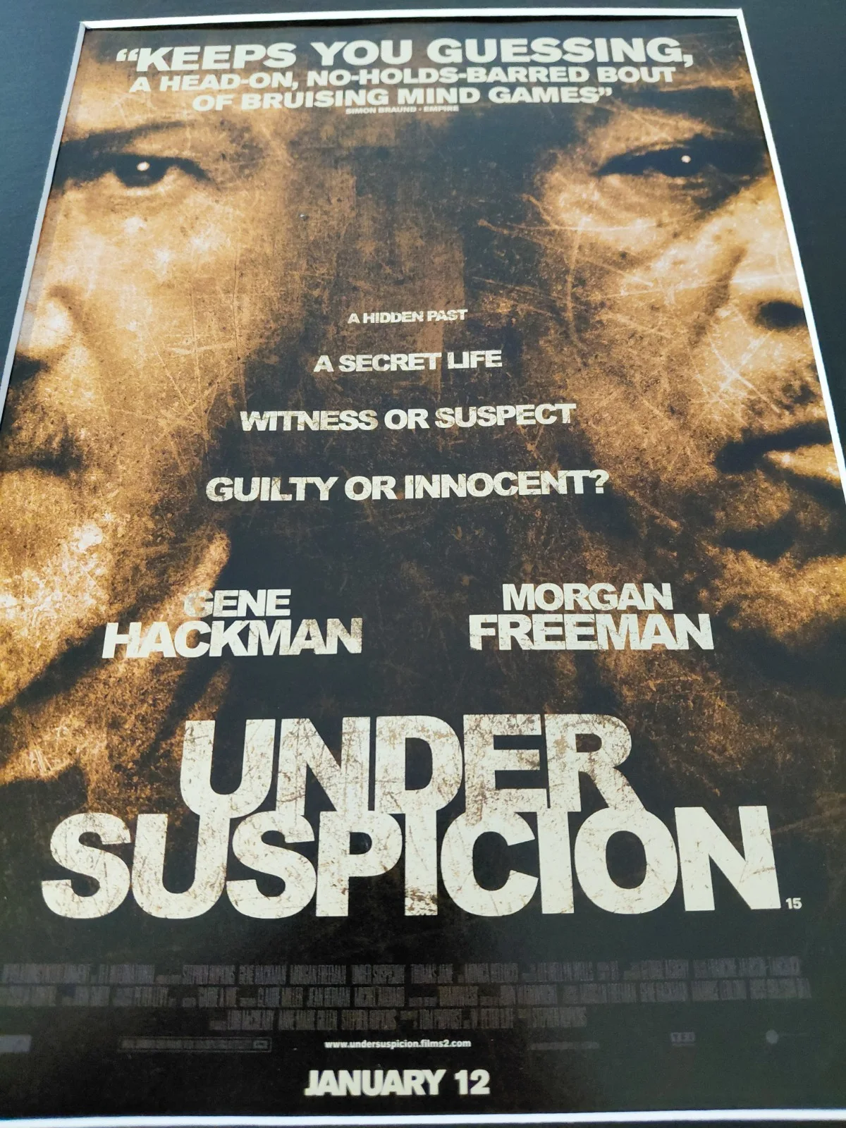Under Suspicion Movie Poster Original Movie Advert Mounted 14x11", изображение 2