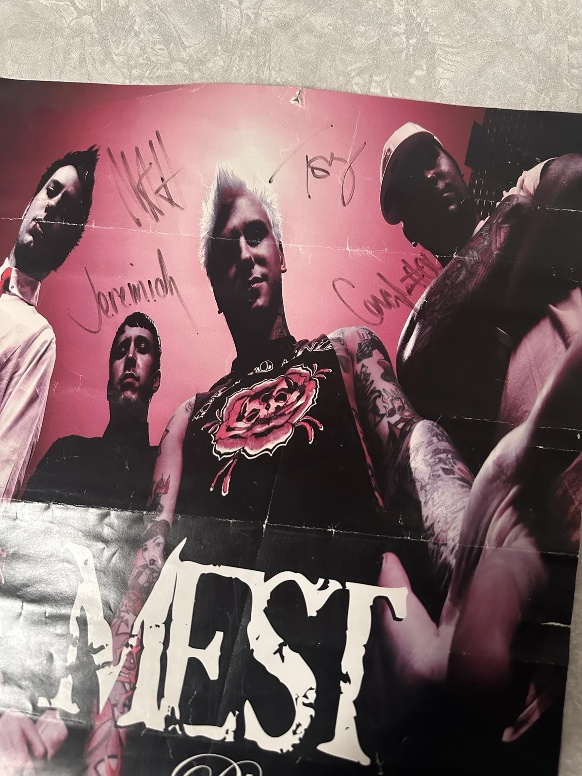 Rare Vintage MEST Band For Signed Poster, image 2