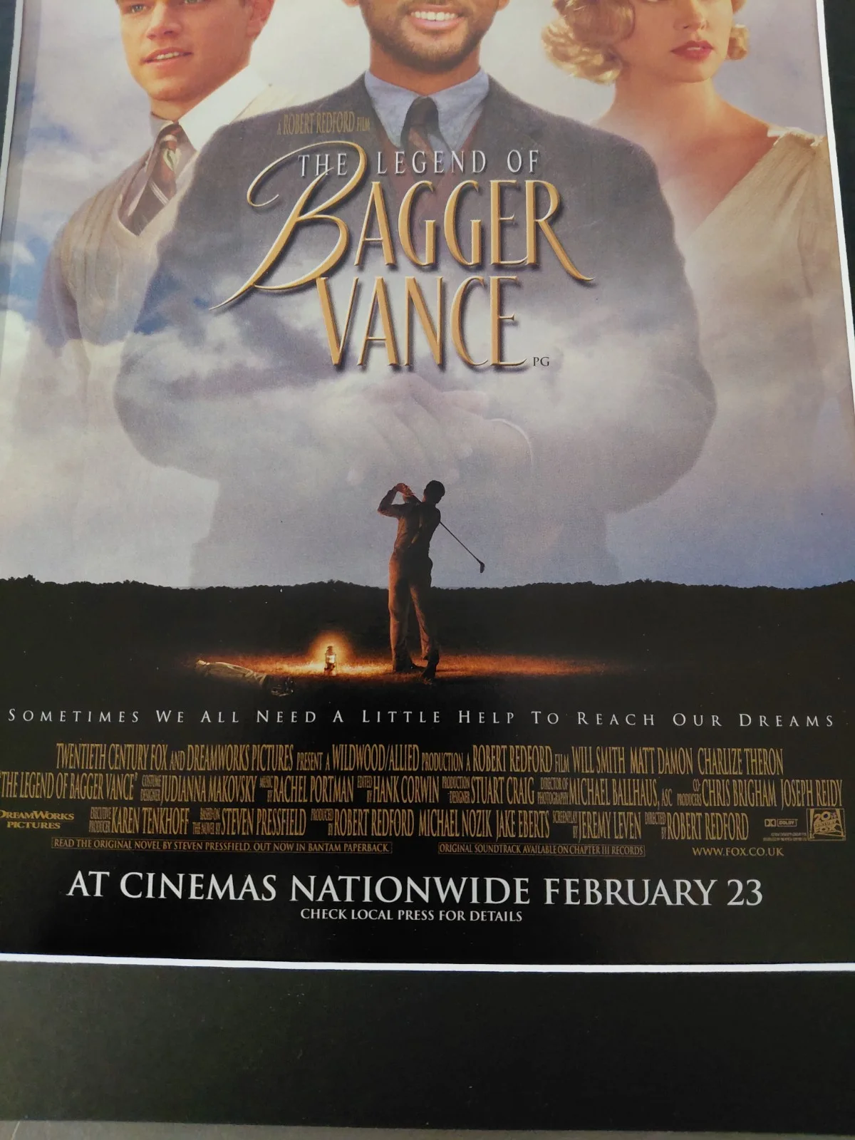 The Legend Of Bagger Vance Movie Poster Original Advert Mounted 14x11", изображение 3