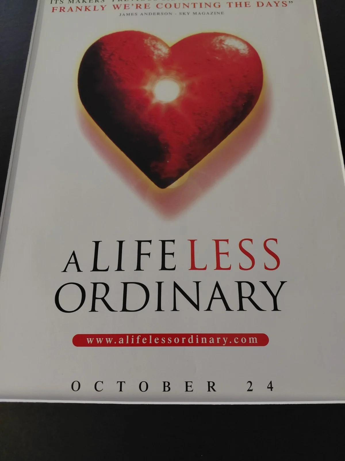 A Life Less Ordinary Movie Poster Original Movie Advert Mounted 14x11", изображение 3