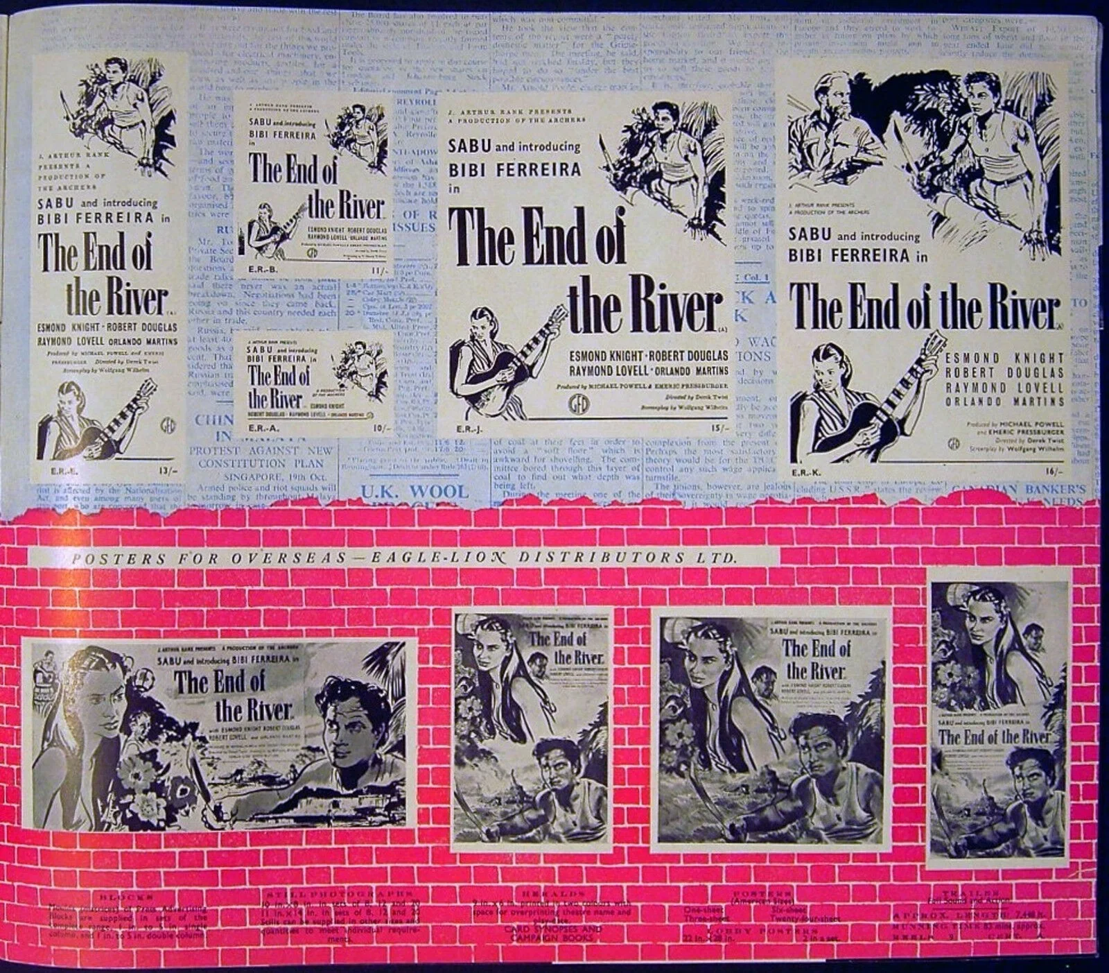 END OF THE RIVER 1947 Michael Powell SABU Francis Marshall UK PRESSBOOK, image 4