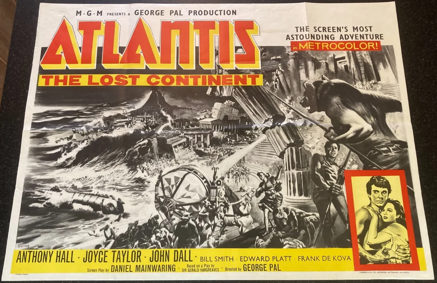 ATLANTIS THE LOST CONTINENT 1961 Original Cinema UK Quad Movie POSTER Rare, изображение 2