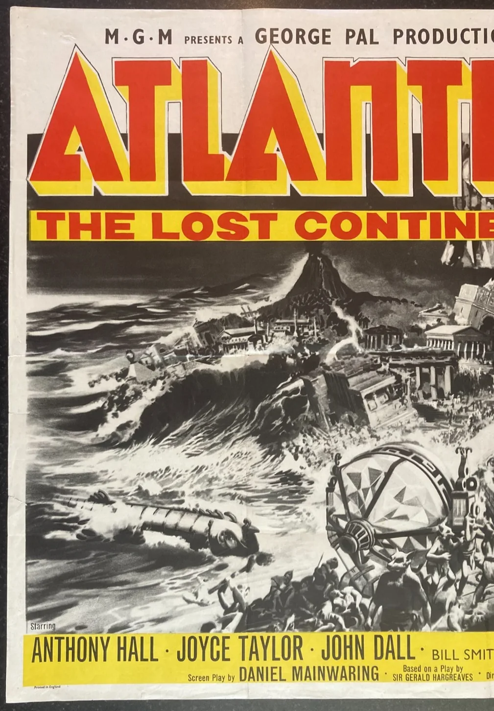 ATLANTIS THE LOST CONTINENT 1961 Original Cinema UK Quad Movie POSTER Rare, изображение 3