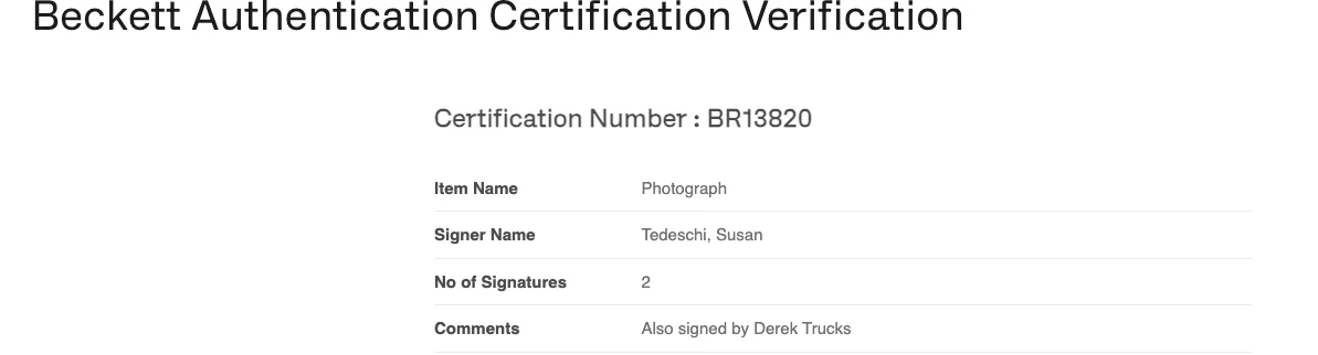 Tedeschi Trucks Band Signed 8x10 Photo Derek Trucks Susan Tedeschi BAS COA Auto, изображение 5