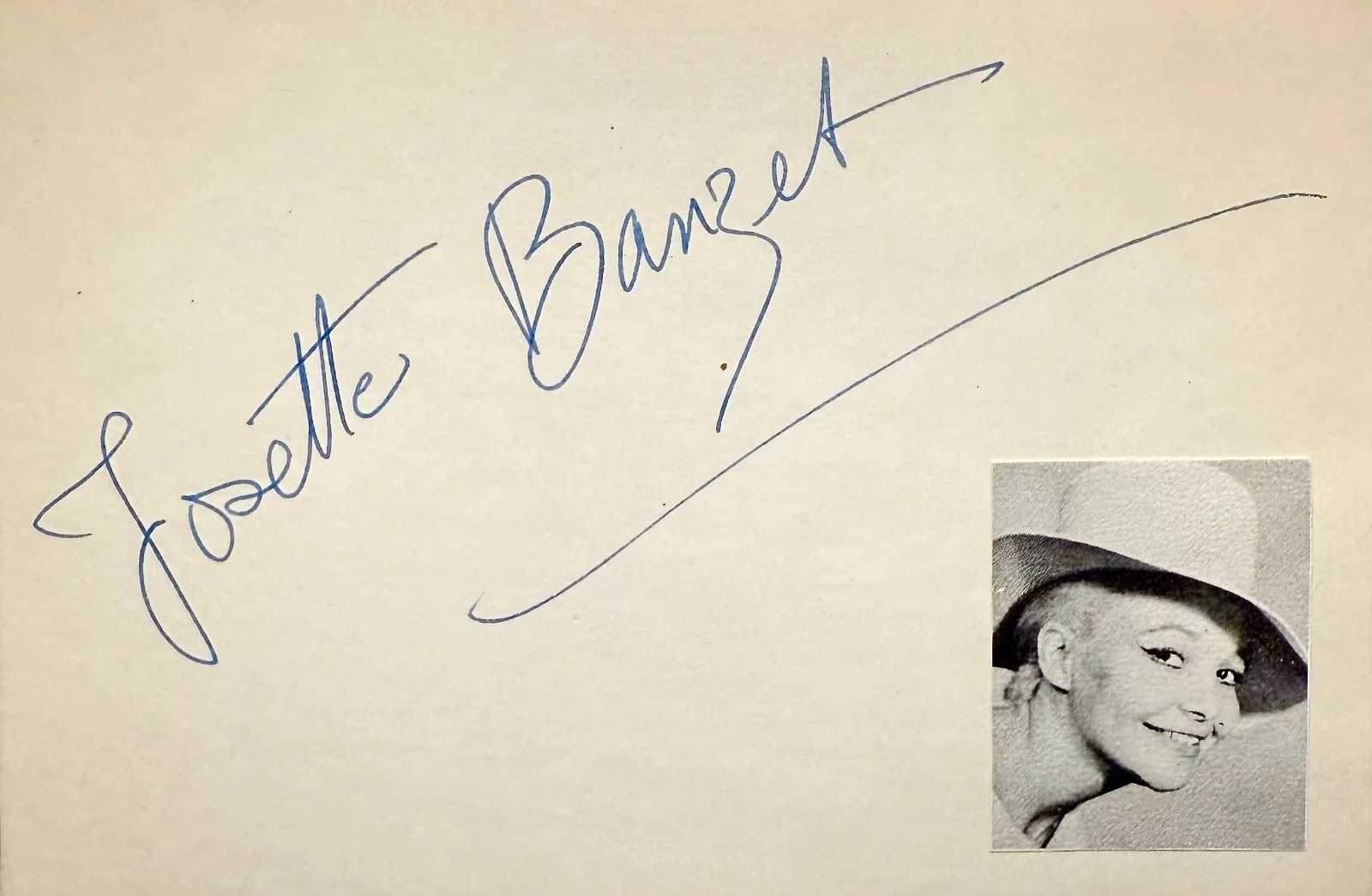 Josette Banzet — JOSETTE BANZET Signed Autograph 4x6 INDEX CARD The Other Side of Midnight GYPSY, изображение 3