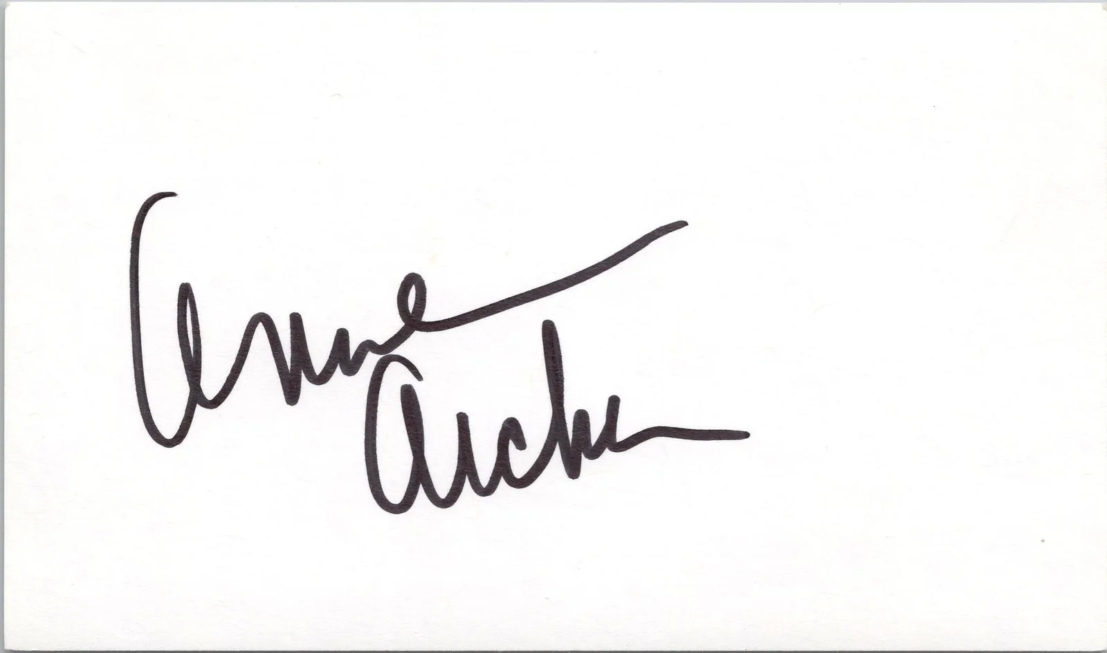 Anne Archer — Anne Archer Signed 3x5 Index Card Privileged Autographed
