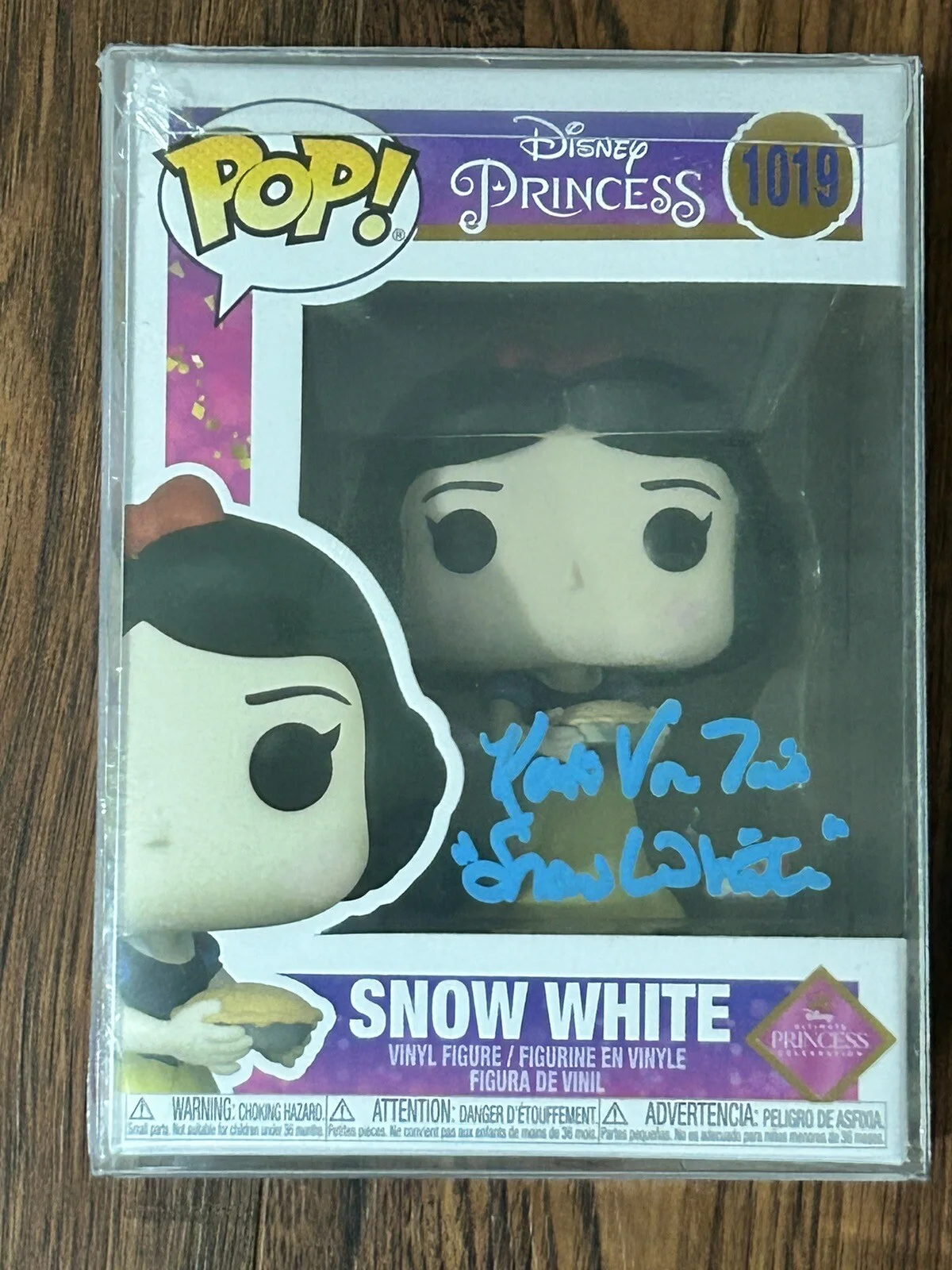 Katie Von Till — Signed Katie Von Till Funko Pop! #1019 Disney Princess Snow White Pristine COA