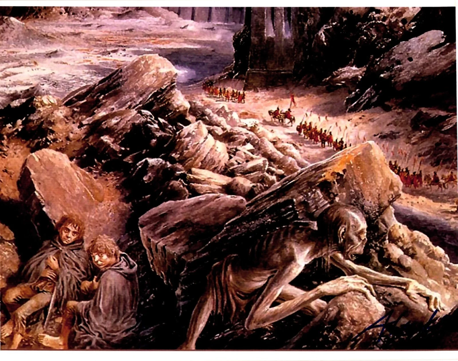 Alan Lee — Alan Lee Signed Lord of The Rings 8x10 Photo Golom