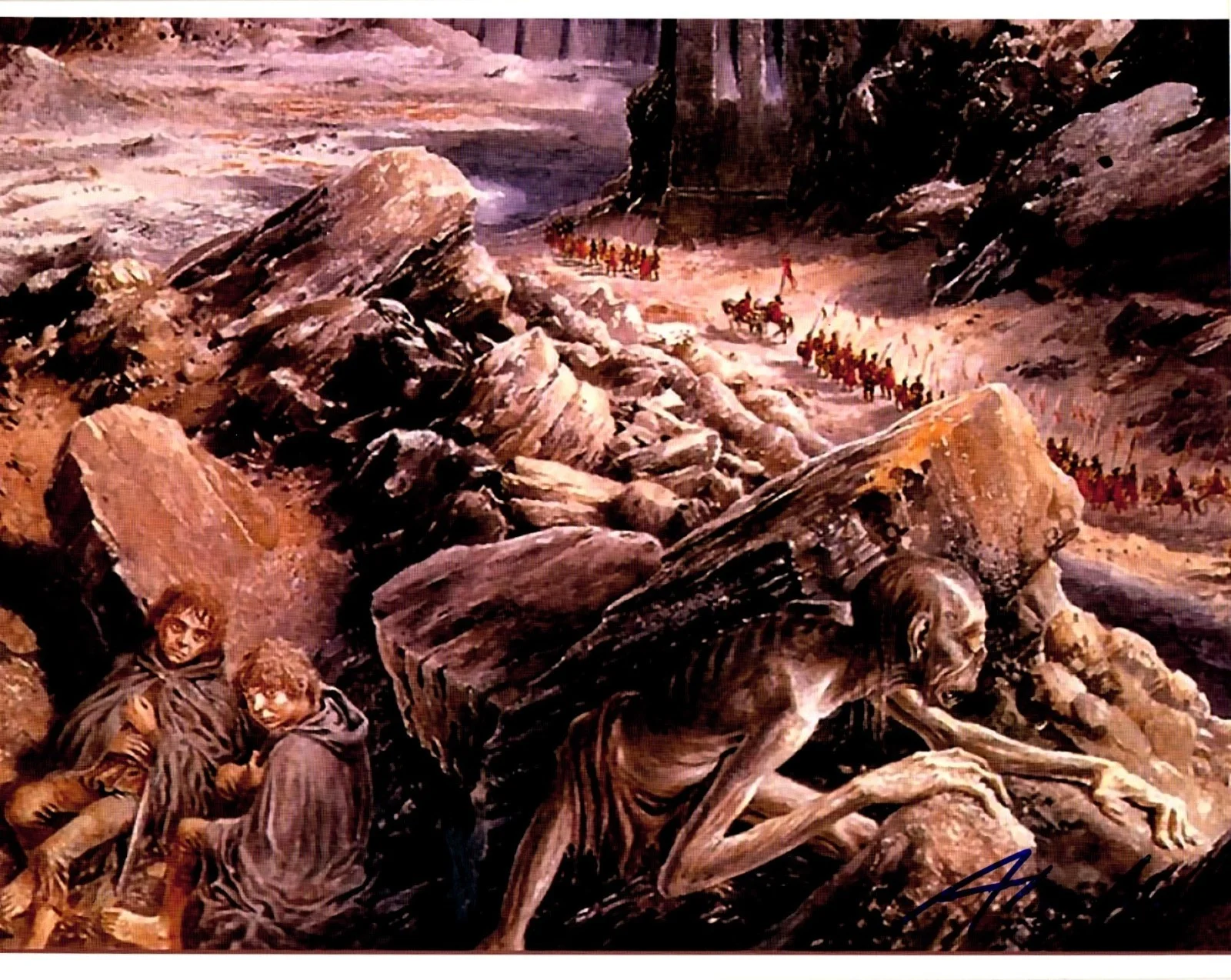 Alan Lee — Alan Lee Signed Lord of The Rings 8x10 Photo Golom, изображение 2