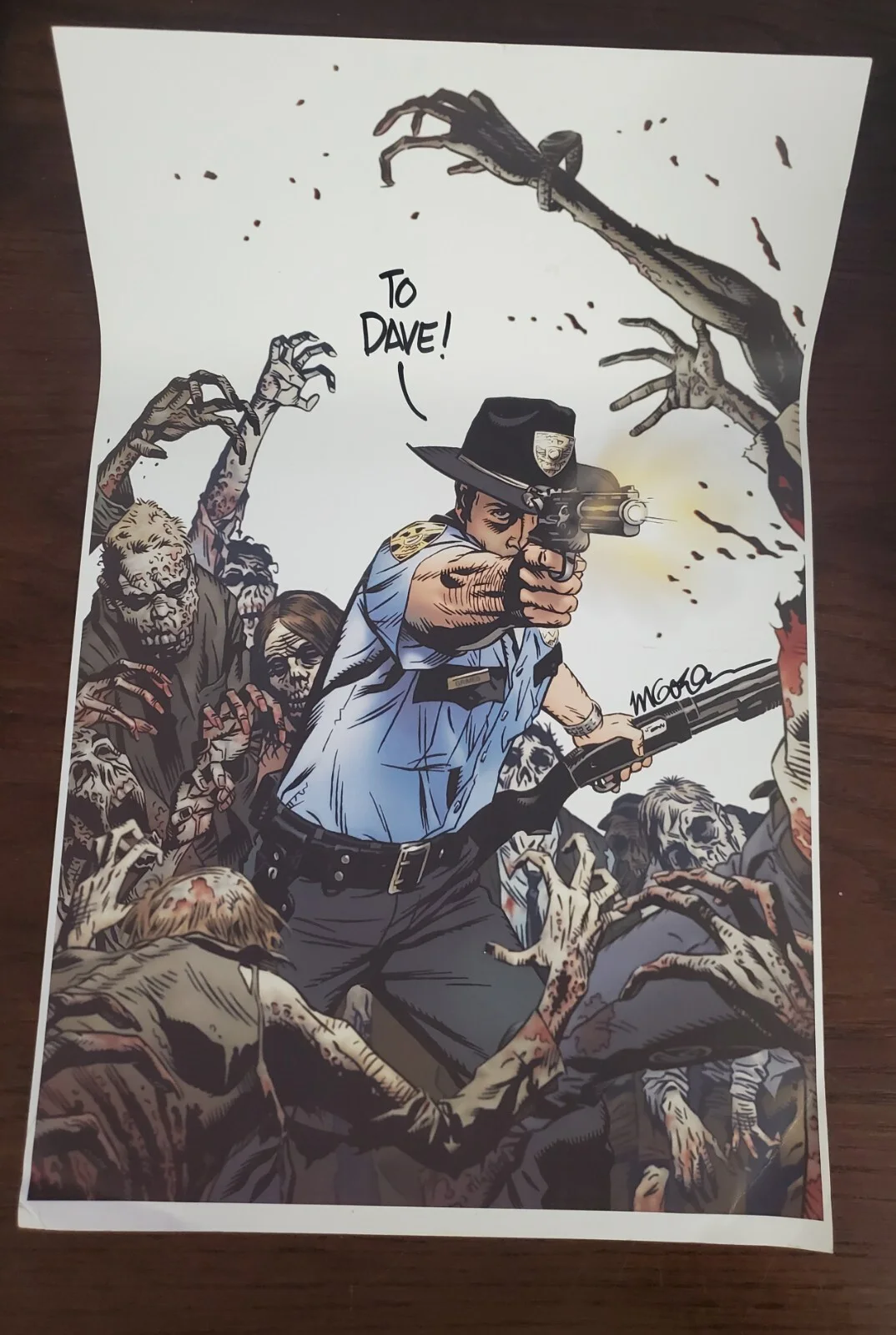 Lot Of 2 Signed Walking Dead Pictures From Comic Con Hershall Scott Wilson, изображение 2