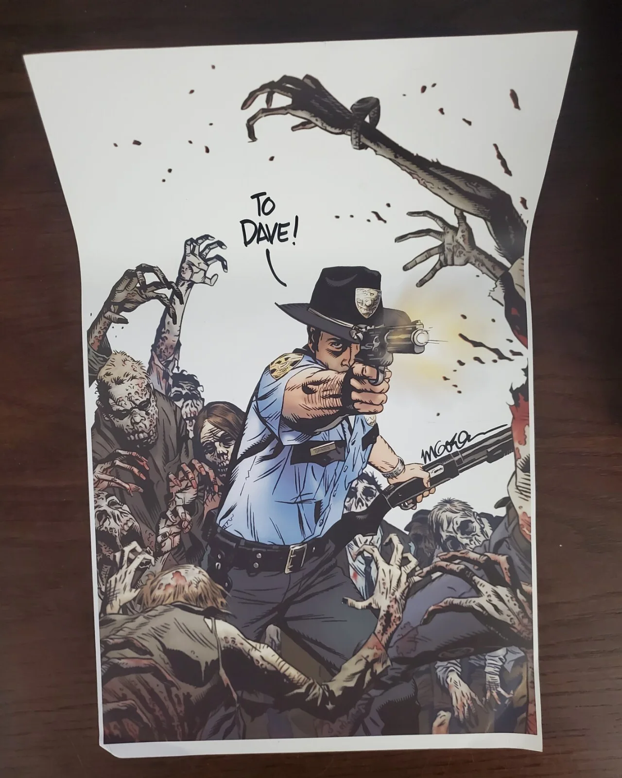 Lot Of 2 Signed Walking Dead Pictures From Comic Con Hershall Scott Wilson, изображение 3