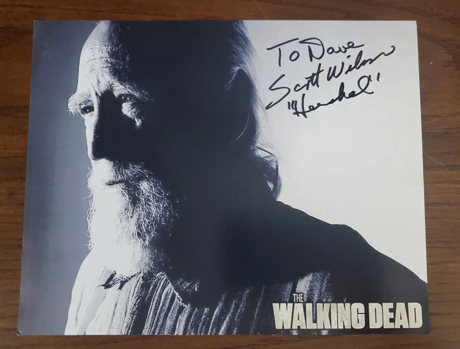 Lot Of 2 Signed Walking Dead Pictures From Comic Con Hershall Scott Wilson, изображение 5
