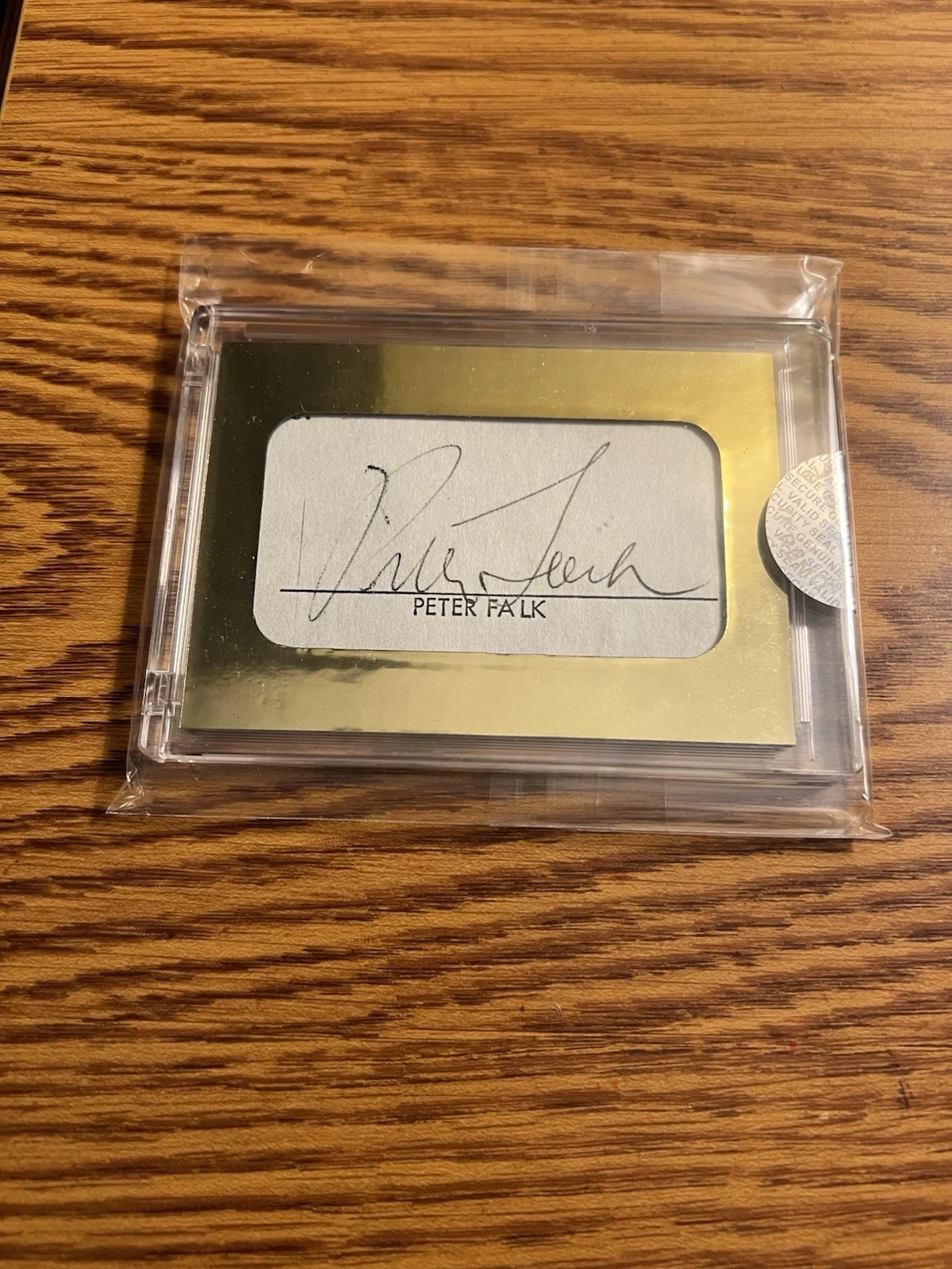 PETER FALK PSA/DNA CERTIFIED SIGNED CUT PIECES LTD. EDT. #1/1 CARD & PHOTOS, изображение 2