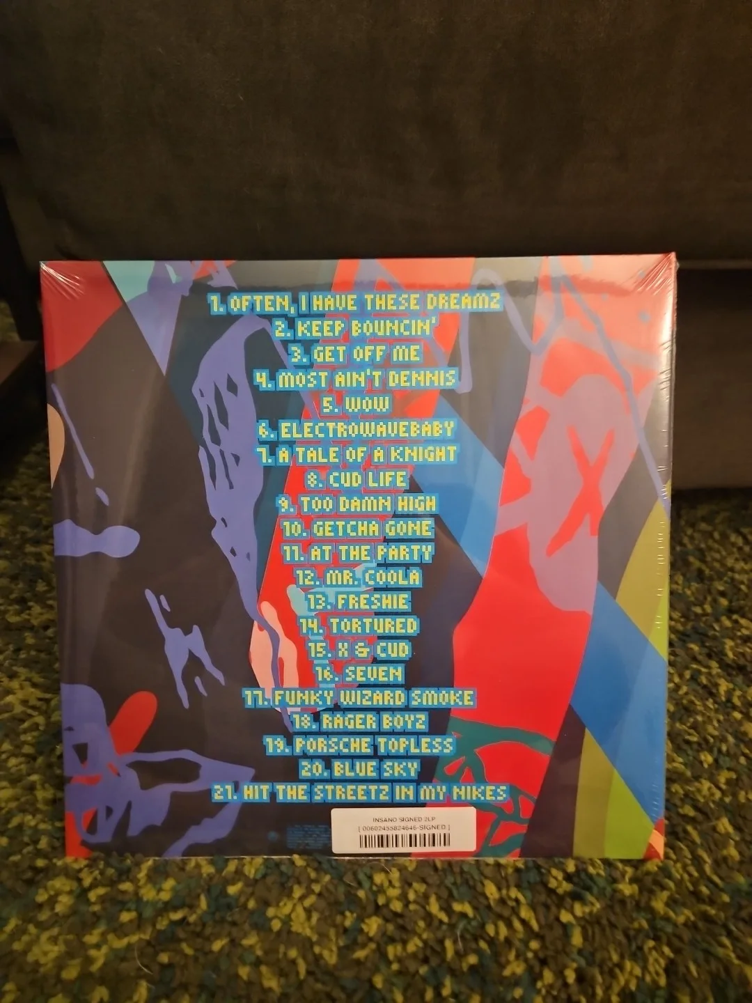 SIGNED Kid Cudi - INSANO Vinyl 2LP Album Art By KAWS AUTOGRAPHED Insert IN HAND, image 2