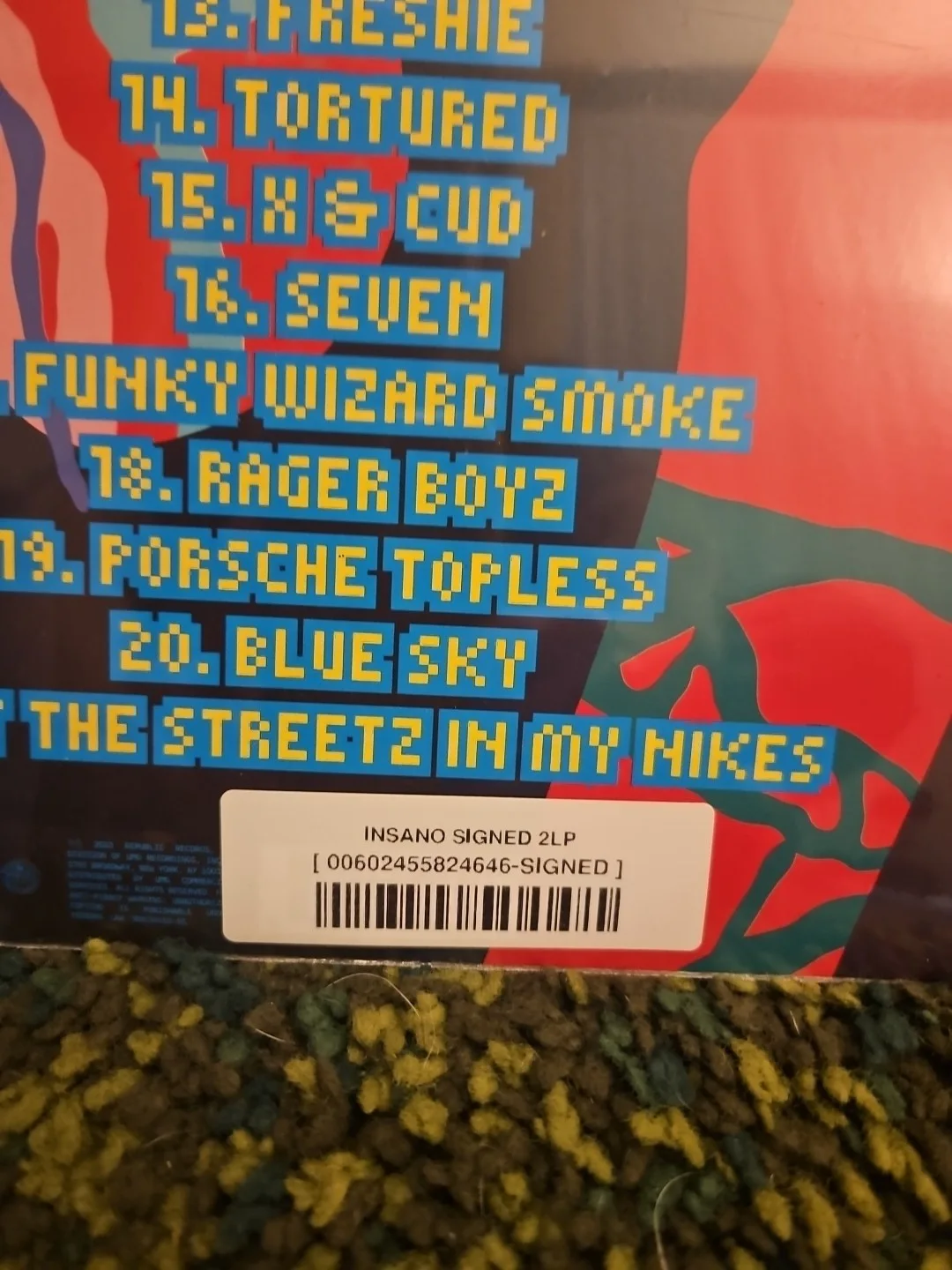 SIGNED Kid Cudi - INSANO Vinyl 2LP Album Art By KAWS AUTOGRAPHED Insert IN HAND, image 3