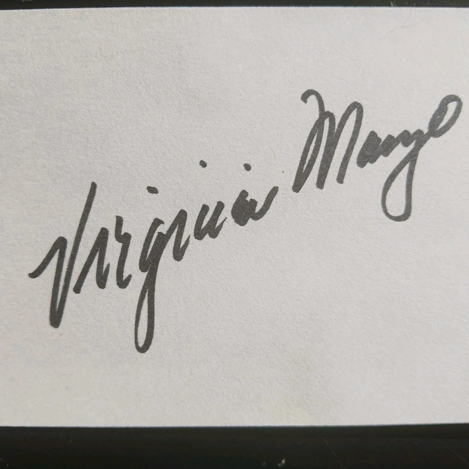 Virginia Mayo — virginia mayo signed 3x5 index card golden age actress, изображение 3