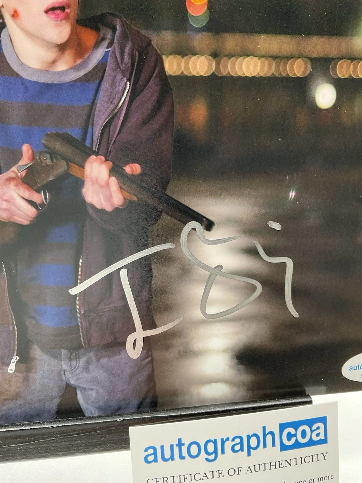 Jesse Eisenberg — Jesse Eisenberg signed 8x10 Zombieland Signed 8x10 ACOA Eisenberg photo auto, image 2