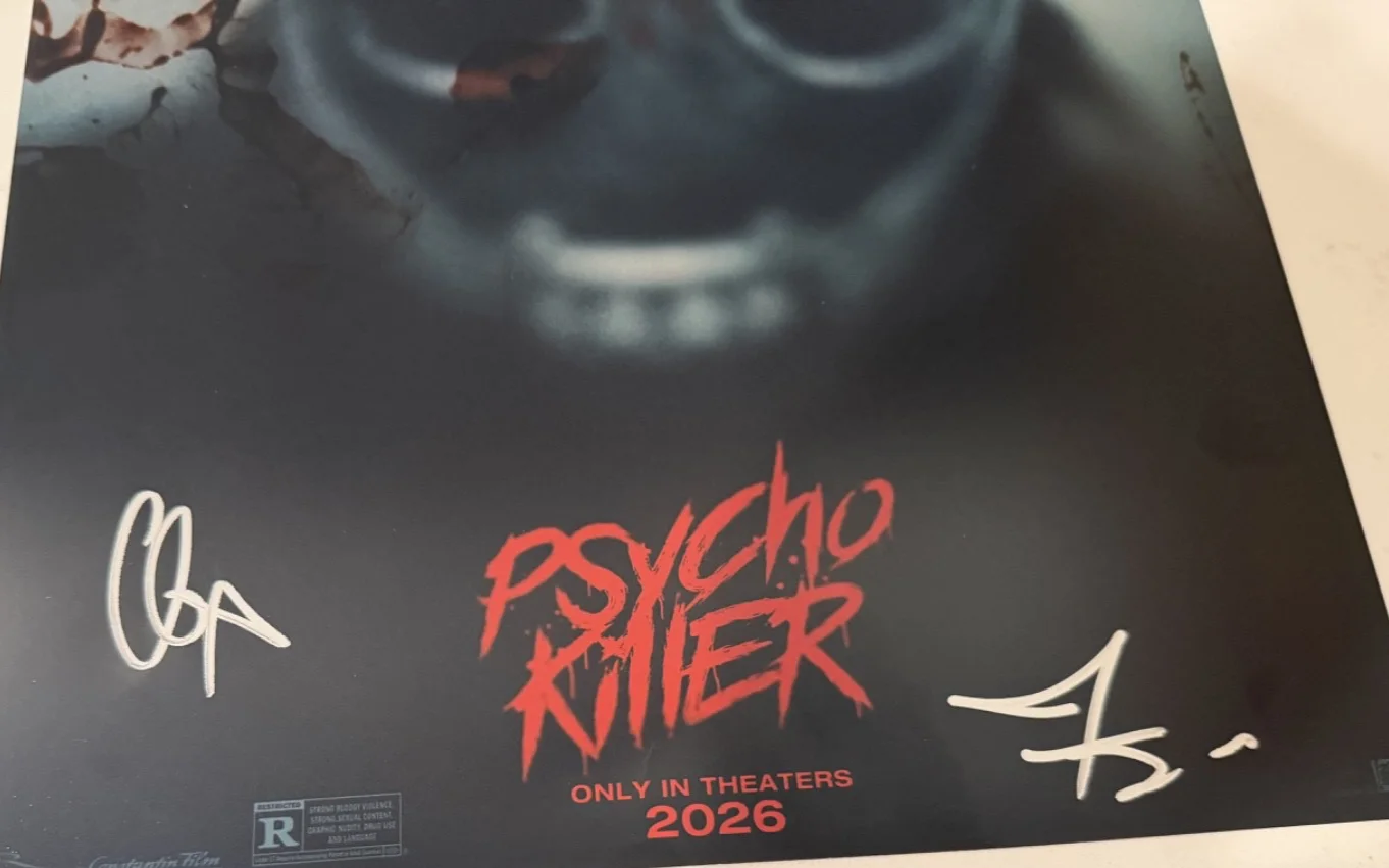 Georgina Campbell James Preston Rogers — Georgina Campbell James Preston Rogers Psycho killer autograph signed Poster 3, изображение 2