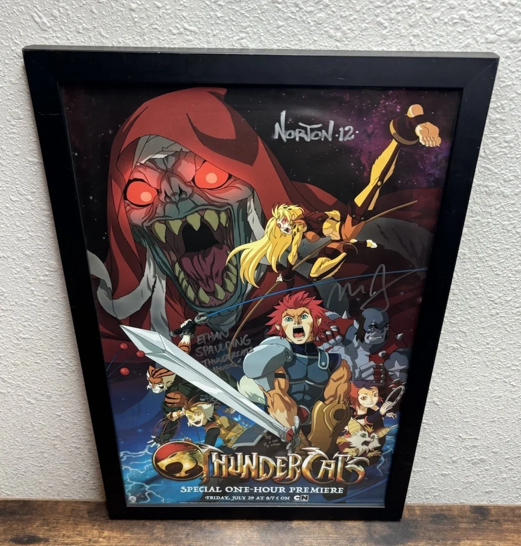 Thundercats Multi Signed Autographed Framed Poster *Authentic*, image 2