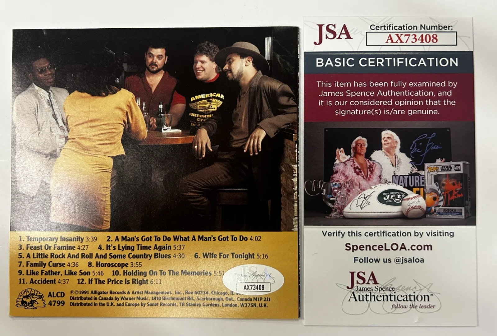 LONNIE BROOKS Satisfaction Guaranteed Signed CD Booklet Auto Autograph JSA COA, image 2