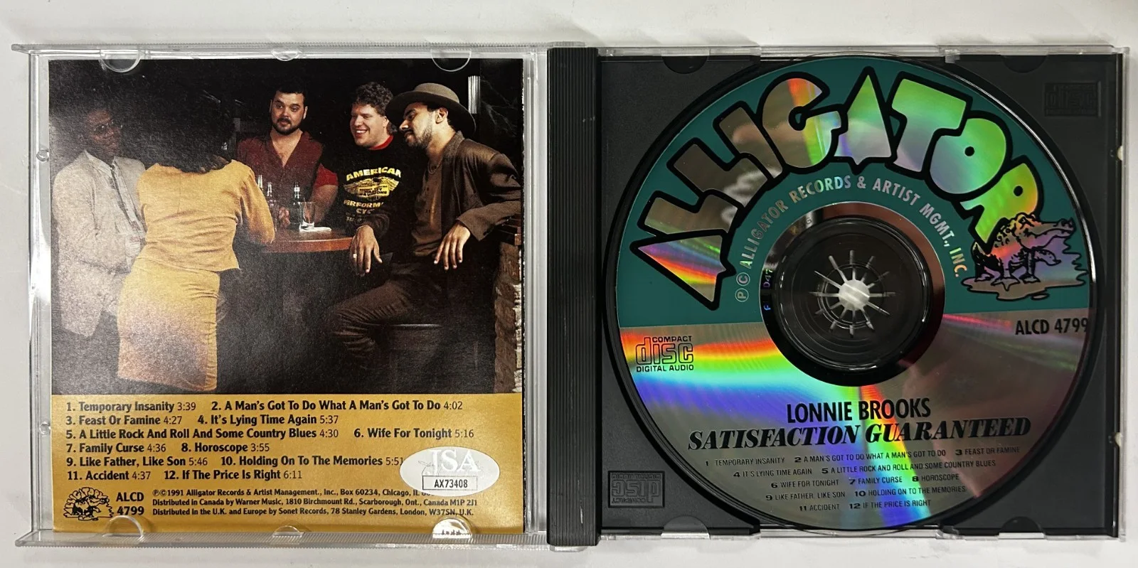 LONNIE BROOKS Satisfaction Guaranteed Signed CD Booklet Auto Autograph JSA COA, image 4