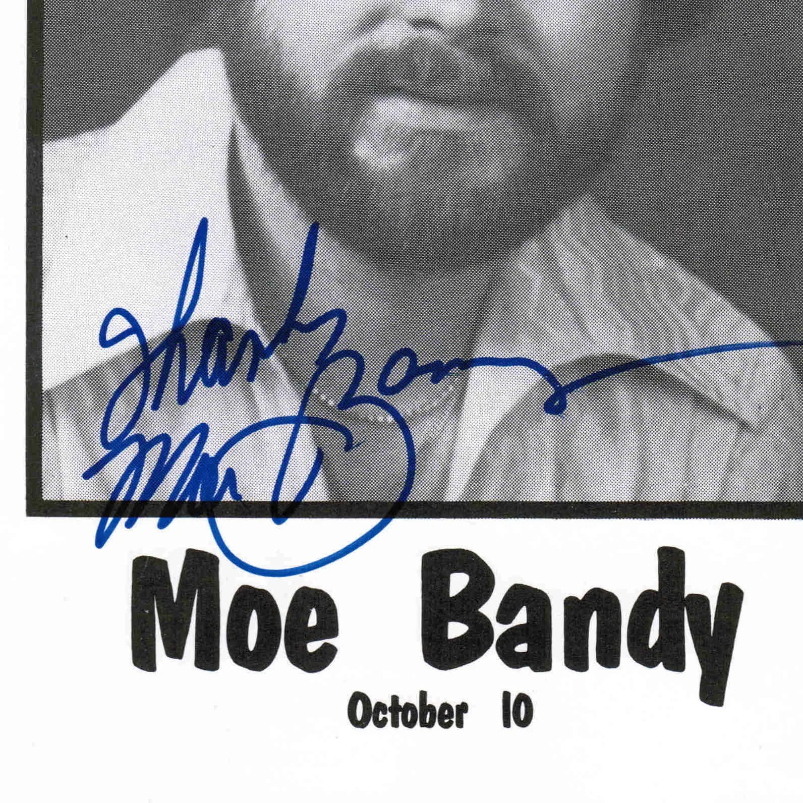 1981 Moe Brandy Signed Autograph Concert Program Brandywine Hall Greenfield VTG, image 2