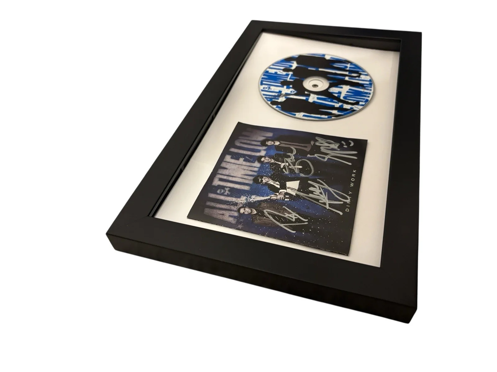 ALL TIME LOW SIGNED AUTOGRAPH x4 DIRTY WORK FRAMED CD ALEX +3 w/ PROOF JSA COA, image 4