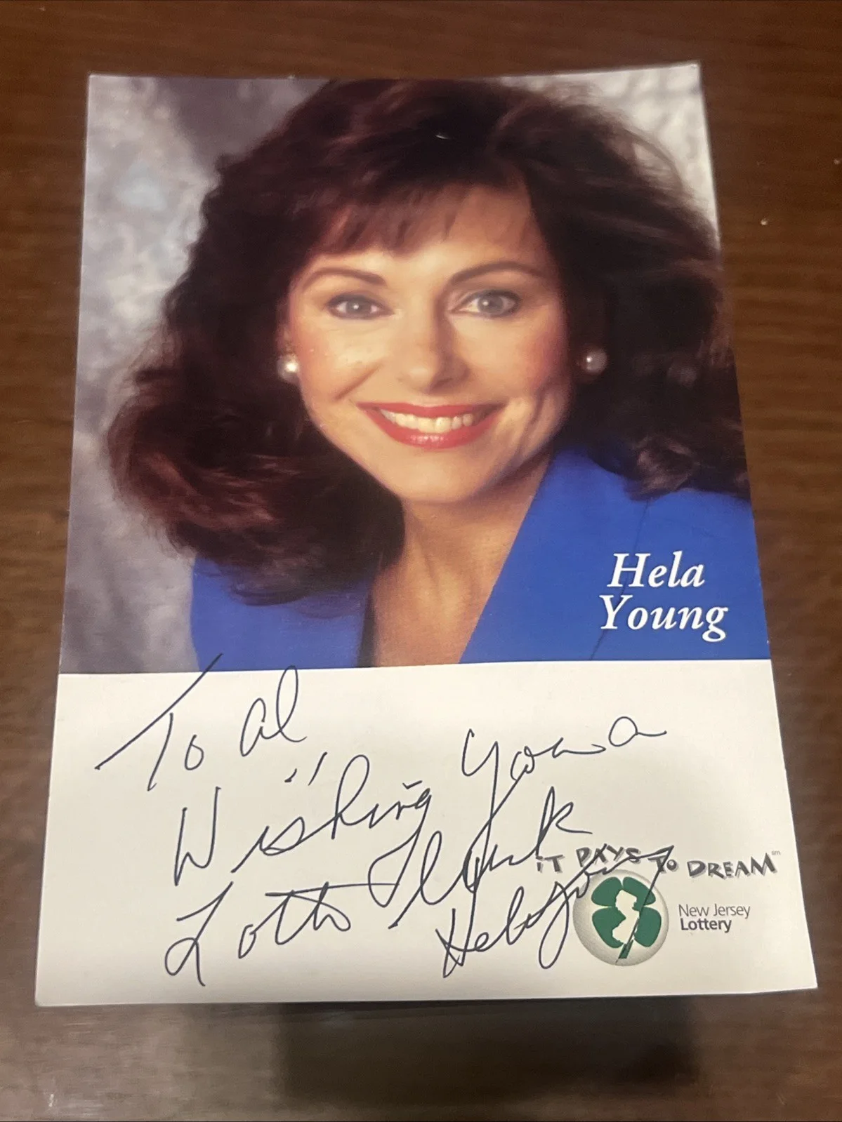 Hela Young — Hela Young, NJ Lottery Hostess - Autographed Picture, image 3