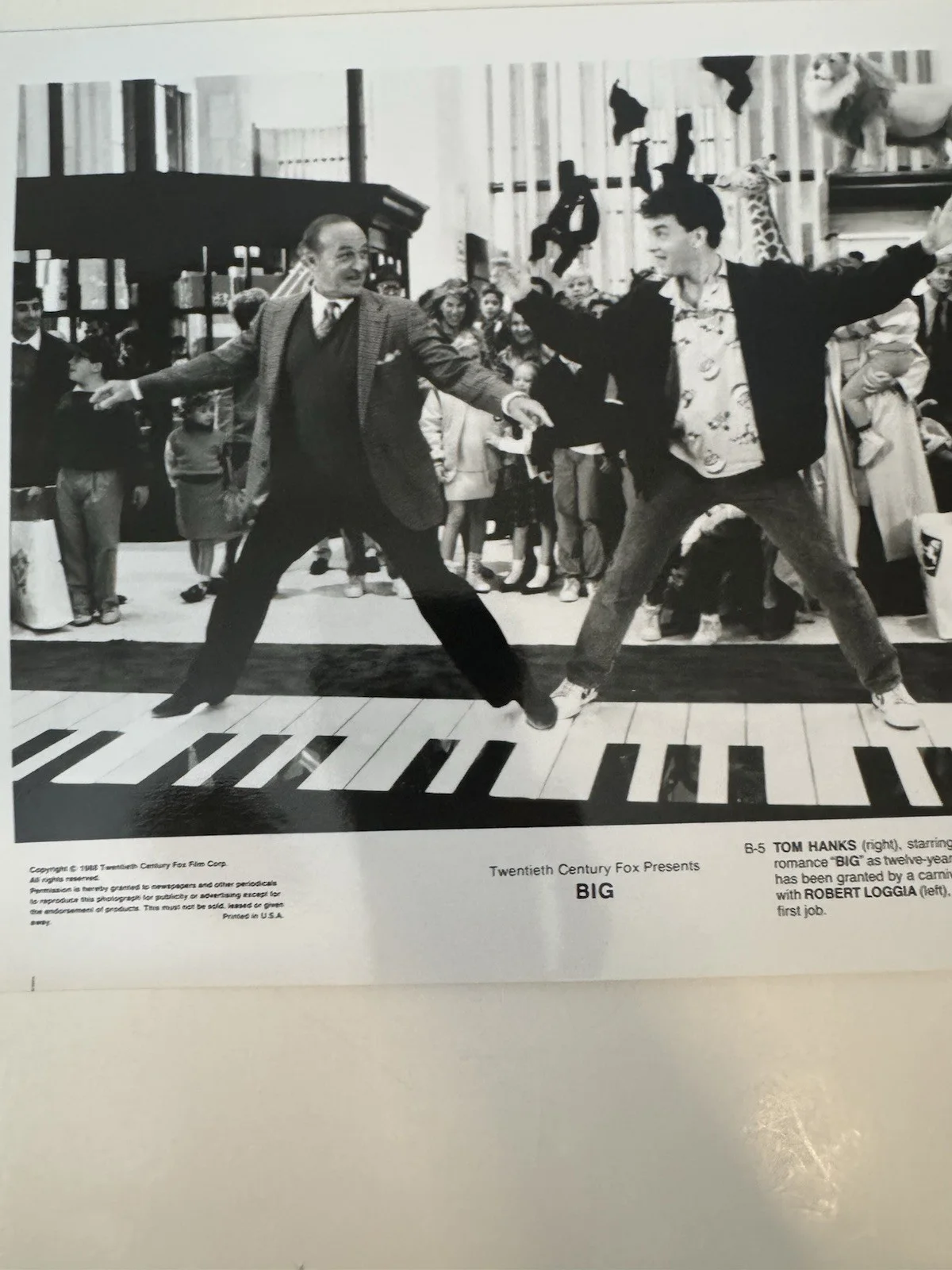 Tom Hanks Big Movie 8 X 10 Zoltar Piano Press Kit Photos Black White Man Cave, изображение 4