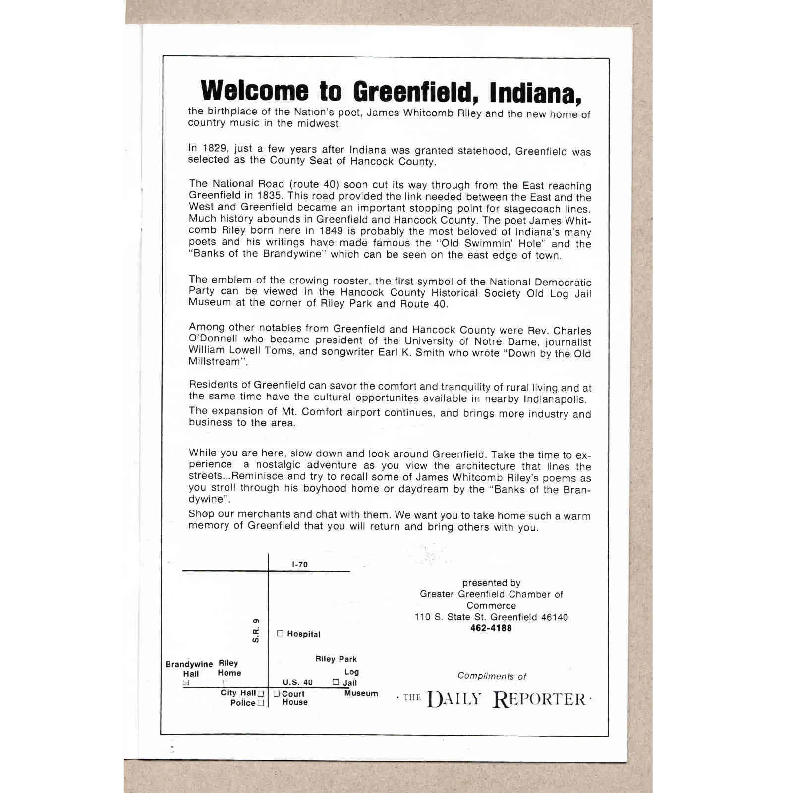 1981 Ron Gaddis Signed Autograph Concert Program Brandywine Hall Greenfield IN, image 4