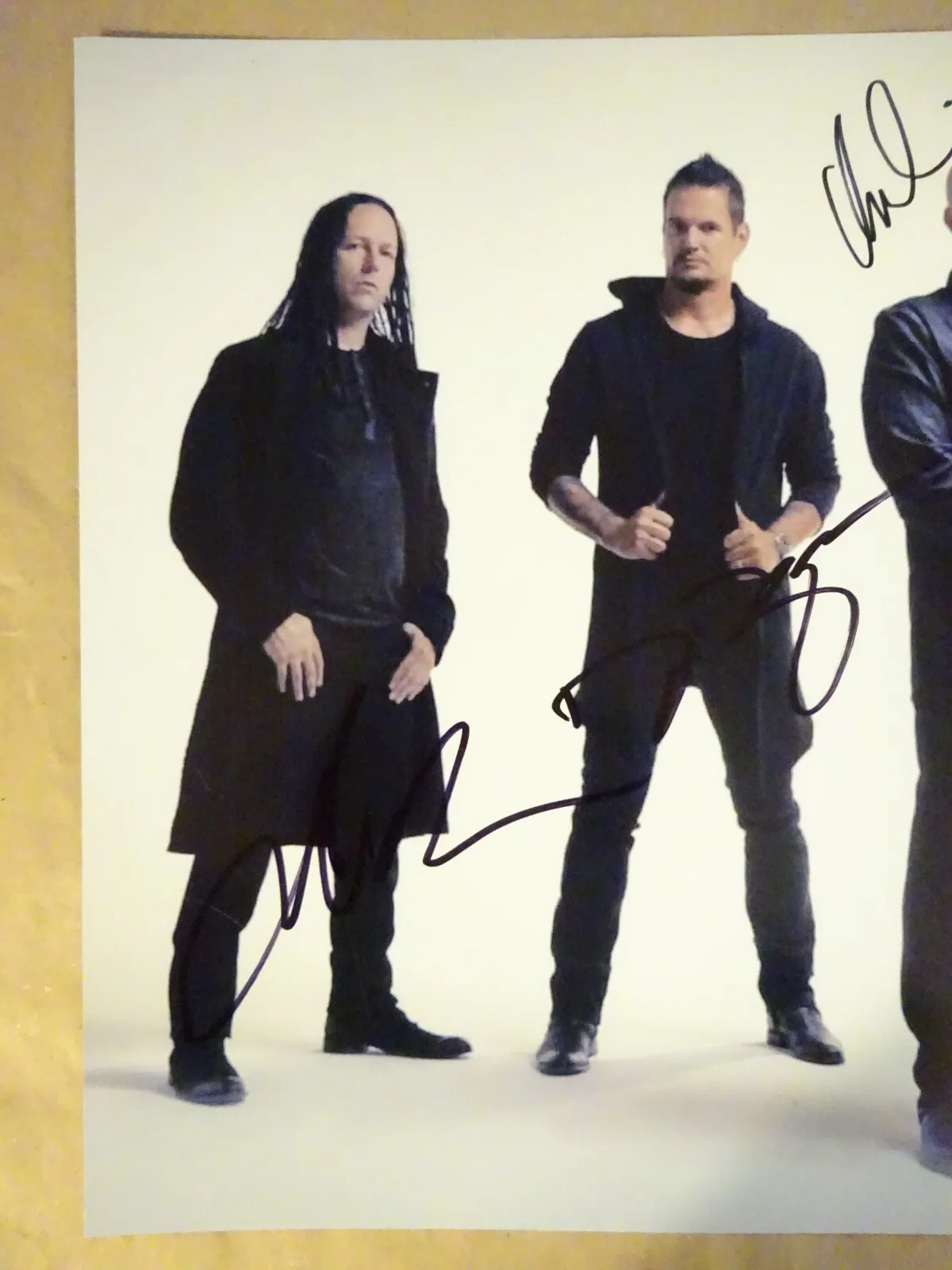 Autographed Disturbed 11"x14" Photo Signed By 4 Complete Beckett COA LOA Draiman, изображение 4