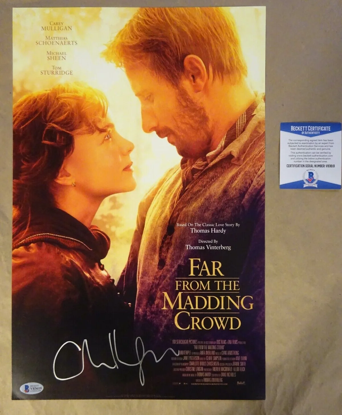 Carey Mulligan — Signed Carey Mulligan 11"x17" Far From The Madding Crowd Photo Beckett BAS COA