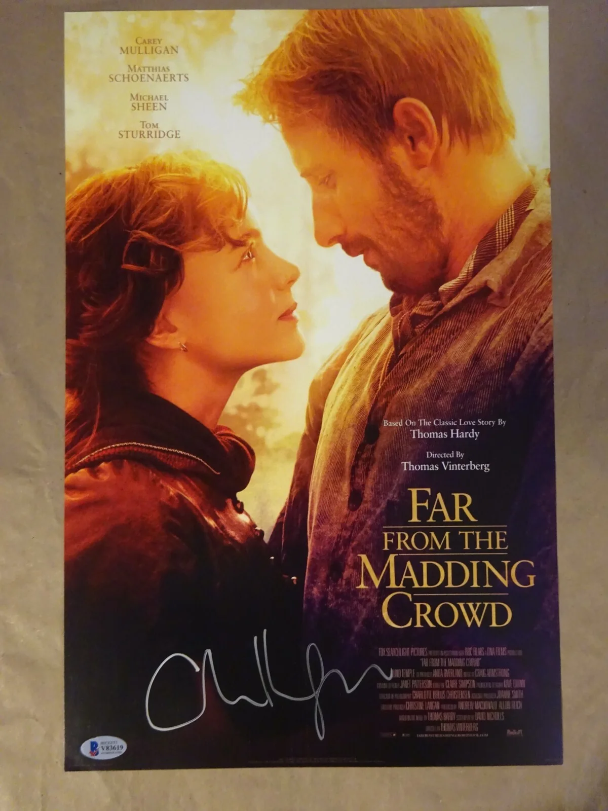 Carey Mulligan — Signed Carey Mulligan 11"x17" Far From The Madding Crowd Photo Beckett BAS COA, изображение 2