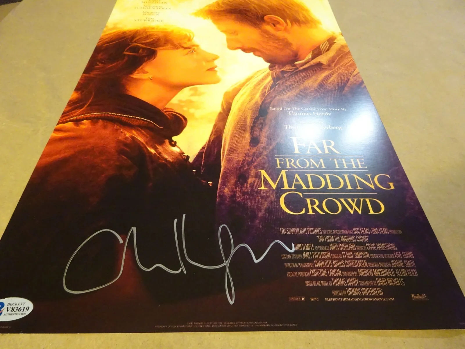 Carey Mulligan — Signed Carey Mulligan 11"x17" Far From The Madding Crowd Photo Beckett BAS COA, изображение 3