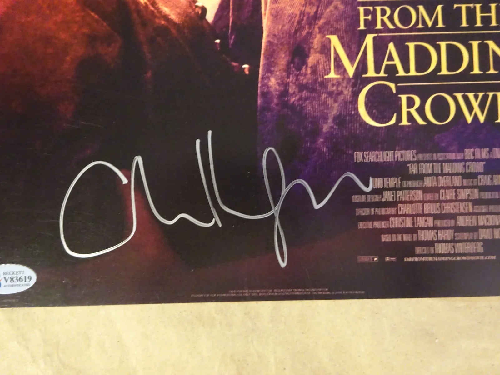 Carey Mulligan — Signed Carey Mulligan 11"x17" Far From The Madding Crowd Photo Beckett BAS COA, изображение 4