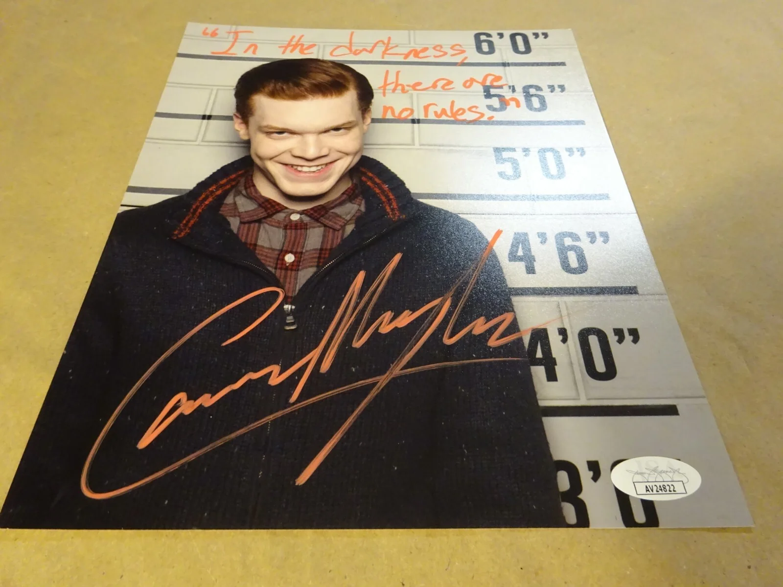 Cameron Monaghan — Signed Cameron Monaghan Autographed 8"x10" Photo Gotham w Sketch Jerome JSA COA, изображение 3