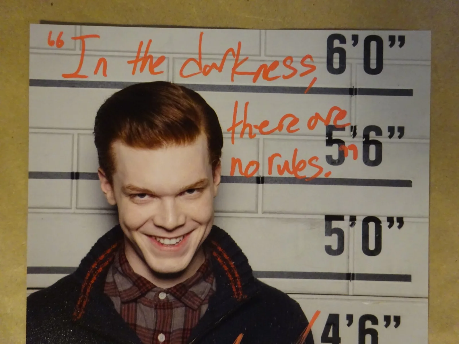 Cameron Monaghan — Signed Cameron Monaghan Autographed 8"x10" Photo Gotham w Sketch Jerome JSA COA, изображение 4