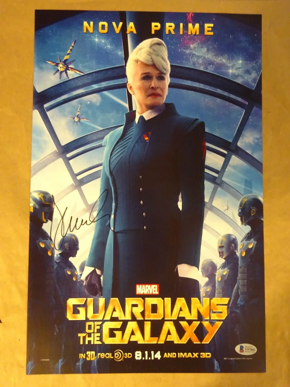 Glenn Close — Signed Glenn Close Autographed 11"x17" Guardians Of The Galaxy Photo BAS COA, изображение 2