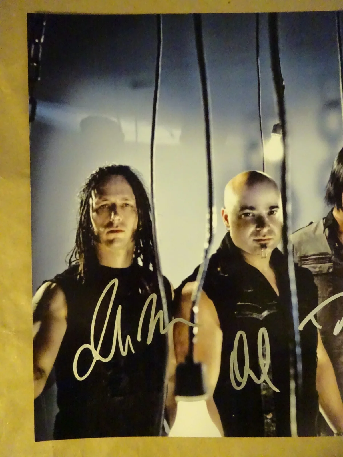 Autographed Disturbed 11"x14" Photo Signed By 4 Complete Beckett COA LOA Draiman, image 4