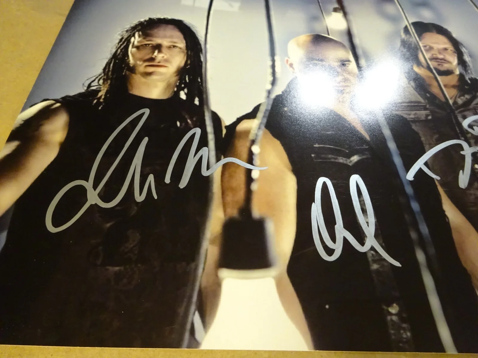 Autographed Disturbed 11"x14" Photo Signed By 4 Complete Beckett COA LOA Draiman, image 5